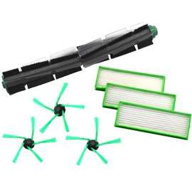 1 round brush, 3 side brushes, 3 filters, suitable for Vorwerk VR200 VR300 VR 200 300.