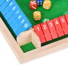 EACHHAHA Shut The Box Game 4 Player -Wooden Table Game,Dice