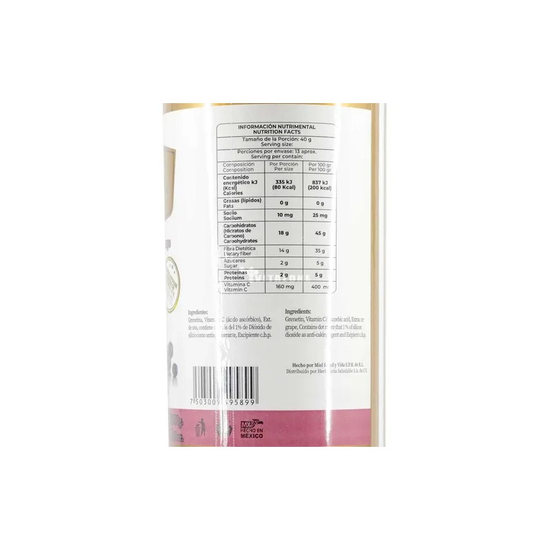 Grenetina Hidrolizada Sabor Uva 100% Natural 500g Pretty Bee