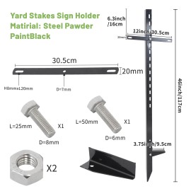 Blank Yard Signs with Stakes 13GA 40mmx46Inch Custom Yard Sale Signs Outdoor Lawn SignsWire Diameter: 2mm