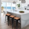 SINOSSO Modern Faux Leather Bar Stool Cushions 4 Pack, Leathaire