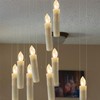 Gedengni Flameless Mini Simulated Wax Dipped Flickering LED Taper Candles