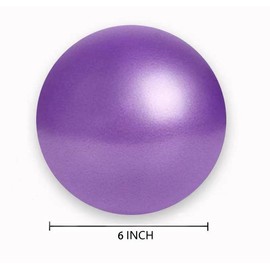 HCFGUS 6 Inch Mini Exercise Pilates Yoga Ball, Stability Ball for Yoga, Barre, Training and Physical Therapy- Improves Balance, Core Strength Yoga Ball with Inflate Pump(Purple)