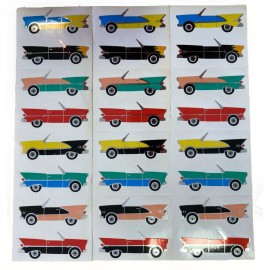 Mrs. Grossman’s Mrs Grossmans Stickers Chevy Cars Classic Foil Lot Of 3 Sheets 1997 VTG Retired