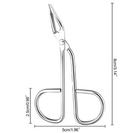 Stainless Steel Professional Scissors Tweezers, Slant Flat Tip Scissor Tweezer Remover Flat Tip Tweezers Slant Tip Tweezer Eyebrow Tweezers Scissor Handle for Women and Men