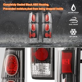 Nixon Offroad Tail Lights for Nissan Hardbody D21 SE XE 1986-1994 / Pickup SE XE 1995-1997 Tail Lamps Rear Lights Car Rear Lamps Assembly Replacement 1Pair (Matte Black Housing/Clear Lens)