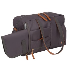 Child Diaper Bag with Changing Pad and Stroller Straps, Gray, Unisex,