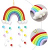 Rainbow Decor, Nursery Decor, Macrame Tapestry Wall Hanging with Felt