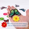 19 Pcs Flowers Butterflies Pattern for Clothes Iron-on Embroidery Patch