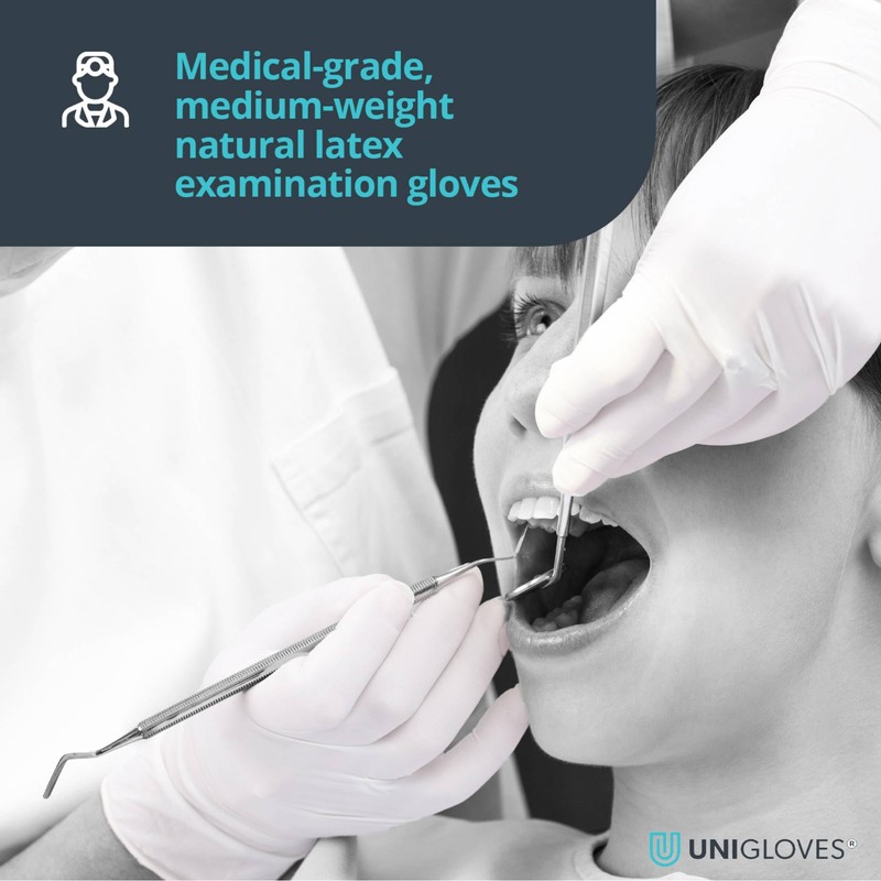 Unigloves Unicare Latex GS0013 Examination - Multipurpose, Powder Free Disposable