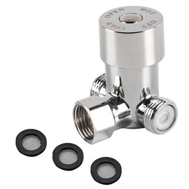 Laroal Brass Water Mixing Valve Hot and Cold Water Mixing Valve Thermostatic Faucet Temperature Control Shower Faucet for Precise Water Temperature Regulation