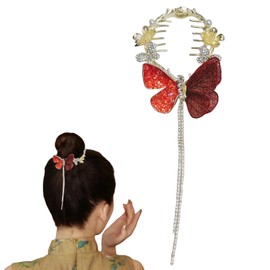 Traziewell Hair Bun Maker Red Bun Maker French Fishtail Hair Clip Ponytail Holder Clips Hair Styling Accessories for Women Girls Hair Styling Tool 0708
