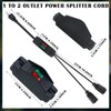 Power Cord Extension Y Splitter with ON Off Switch Plug