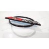 AUTO Black Red Front Nose Hood Rear Gas Lid Cross