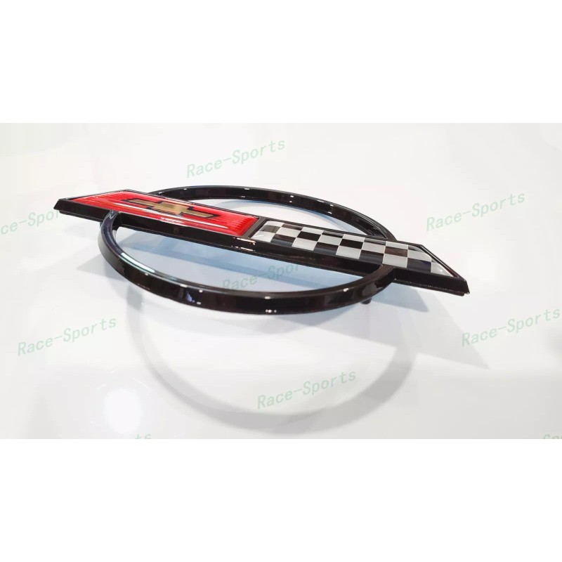 AUTO Black Red Front Nose Hood Rear Gas Lid Cross