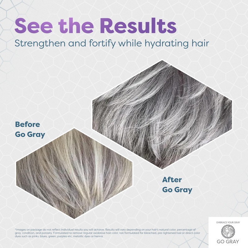 Go Gray Treatment System (Treat), Purple Toning Masque, 4 Packets,