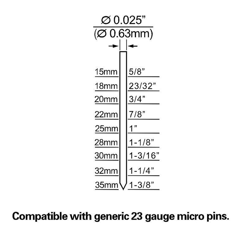 Freeman PP13823 Pneumatic 23-Gauge 1-3/8" Micro Pinner with Case and