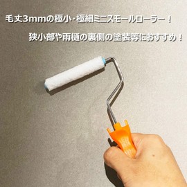 Hake City Mini Small Roller, Microfiber, White, Slim, 3 inch (3 mm), Set of 10