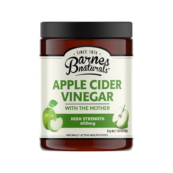 Barnes Naturals Apple Cider Vinegar High Strength 600Mg 120Caps