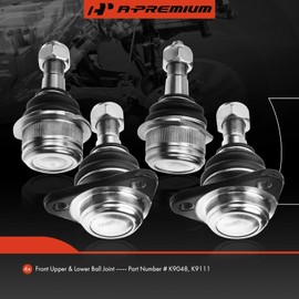 A-Premium Set of 4, Front Upper & Lower Ball Joints Kit, Compatible with Volkswagen Vanagon 1980-1991