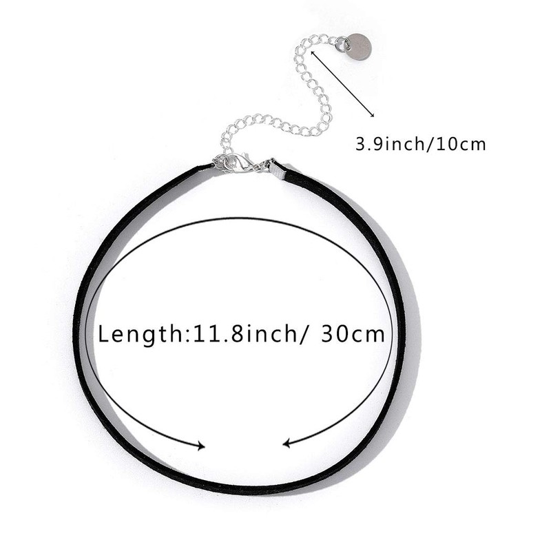 Zoestar Black Velvet Choker Necklacce for Women