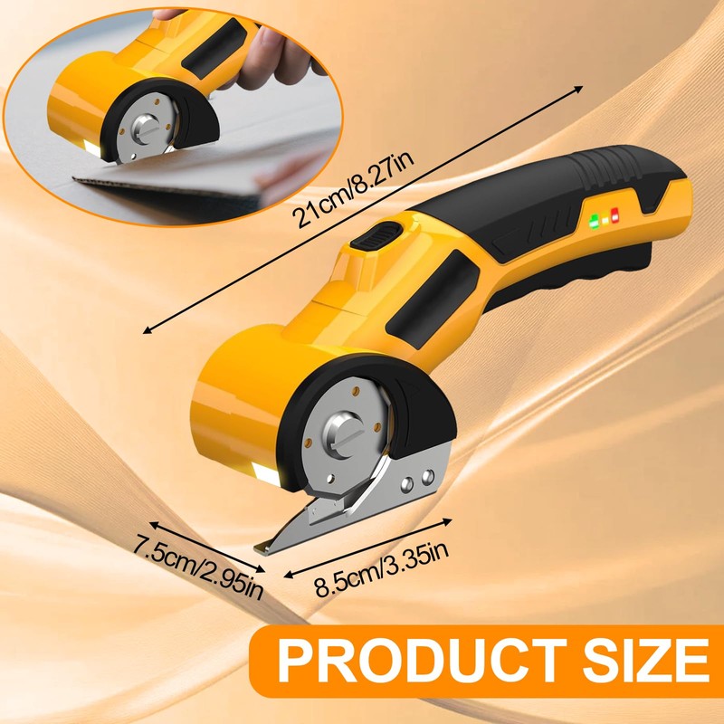 Cordless Electric Scissors - 4V Mini Electric Box Cutter, Carpet
