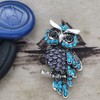 Exquisite Rhinestone Owl Brooch Cute Animal Full Crystal Owl Brooch