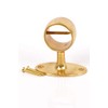 Polished Brass Oval Pipe Bracket for 24mm, 36mm Decking Rope Decking Brass Fittings (24MM Oval Pipe Bracket)