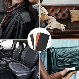 AMORNPHAN 4 PCS, 8 x 4 Inch Leather Repair Patch Kit, Self-Adhesive Leather Vinyl Tape Repair Stickers Kits for Furniture, Sofas, Couch, Car Seat, Handbags, Elbow Patch (4 Colors)