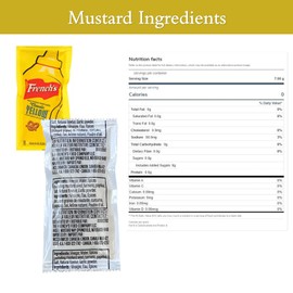 50 Count - French’s Mustard Condiment Packets Bundle in CMC Products Food Safe Slide Seal Bag, packaged by CMC Products