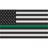 Thin Green Line Subdued American Flag Military Federal Agent Sticker