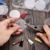 PIANKEKE 80 Pcs Acrylic Circle Blanks Keyring with Tassels Set,