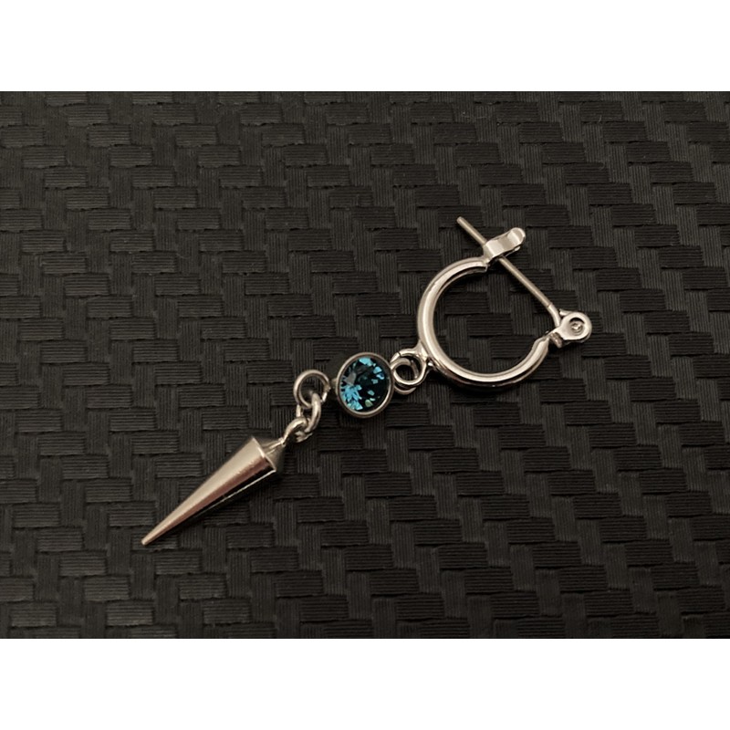 Akusetia Titanium Ring Earrings, Hoop Earrings, Men's, Women's, Silver, Simple,