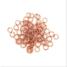 Unbranded 50 Stainless Steel Jump Rings Rose Gold Tone Open - 7mm x 1mm - J104