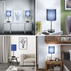 Table Lamps Set of 2 with USB Charging Ports, Blue