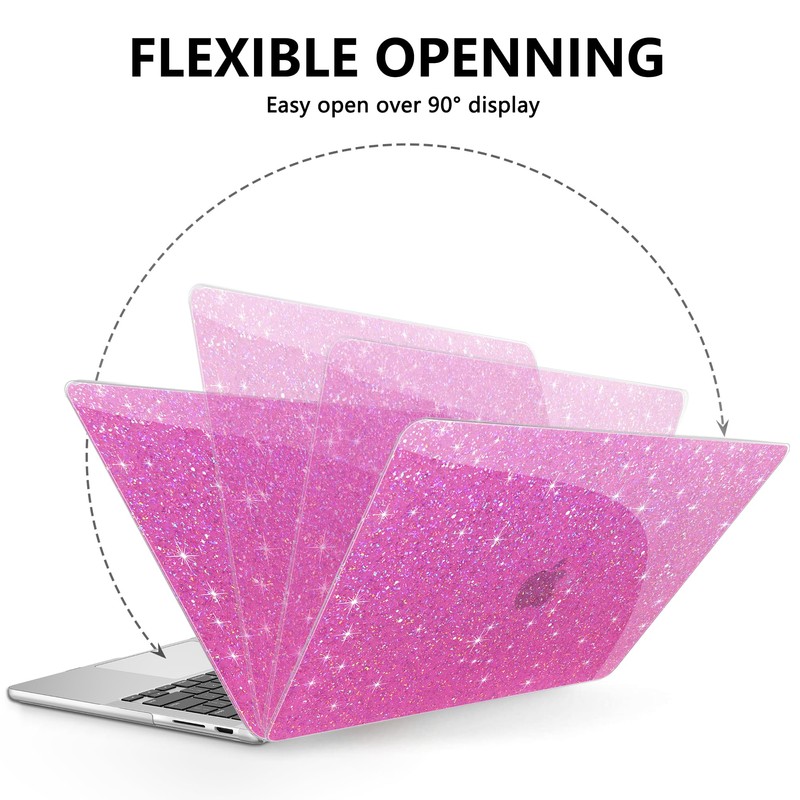 AKIT Compatible with MacBook Pro 14 inch Case Sparkly 2025-2021