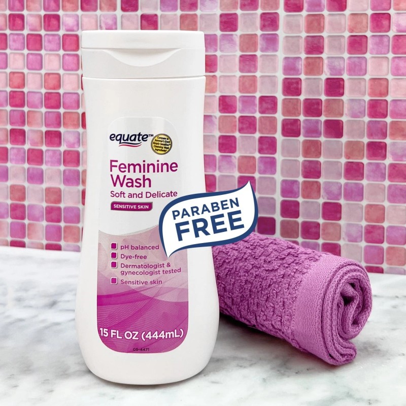 Equate Feminine Wash for Sensitive Skin, Soft & Delicate, 15