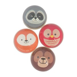 Fun Express Woodland Party Bouncy Balls - Colorful Interactive Toy Balls for Kids' Playtime Birthday Parties or Woodland-Themed Events - Perfect for Party Favors & Games - Assorted Colors 12 Pieces