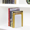 Acrimet Premium Metal Bookend (Heavy Duty) (White Color) (1 Pair