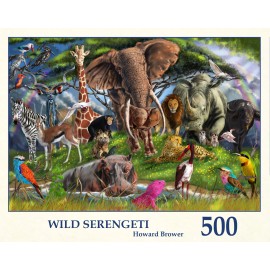 Tau Puzzles-500 Random Cut Pieces-Wild Serengeti