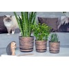 Flower Pot with Saucer Decoration Design 032 Rusty Bark Diameter