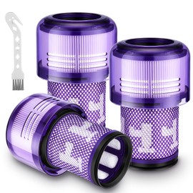 V12 Filter Replacements for Dyson V12 Detect Slim, Detect Slim Animal, Slim+ Cordless Vacuum and V12 Slim Absolute Vacuums, SV34, SV35 V12 Vacuum Cleaner Filter Replacement, Part No. 971517-01, 3 Pack