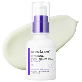 DERMAFIRM Peptology Retinoid Ampoule - GLASS SKIN with Peptides & Niacinamide - Anti Aging Face Serum for Pore Minimizer, Skin Texture Improvement & Wrinkle Reducer - Korean Skincare 30ml