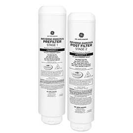 GE Reverse Osmosis Under Sink Pre & Post Replacement Filters | Fits Profile PXRQ400T filtration system | Reduces Lead, Chlorine & More | Replace Every 6 Months | FQ400PT
