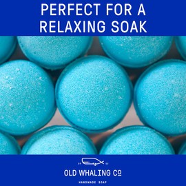 Old Whaling Co Seaberry and Rose Clay Bath Bomb – Set of 4 – Handmade Bath Soak with Epsom Salts – Cleansing, Soothing and Moisturizing Fizz – Raspberry, Orange, Plum and Vanilla Scent, 8 oz