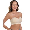 ANGOOL Strapless Bras for Women Wirefree Non-Slip Tube Top Invisible