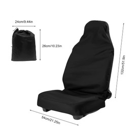 TSHAOUN 1 Piece Front Car Seat Cover, Waterproof Auto Seat Protector, Individual Car Seat Cover Black, Nylon Single Seat Cover Protector, Universal Fit for Most Cars, Easily Wiped Clean (Black)