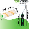 ToolSpace Set of 10 Paint Rollers + Handle - 11