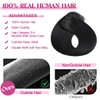 POGINJA Clip in Hair Extensions Real Human Hair, Remy Human