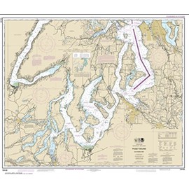 NOAA Chart 18448-Puget Sound-southern part by East View Geospatial